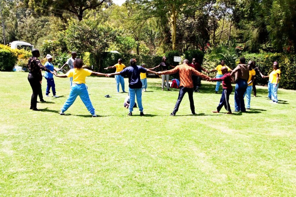 Children engaging in social development activity at Holmeside School Nairobi